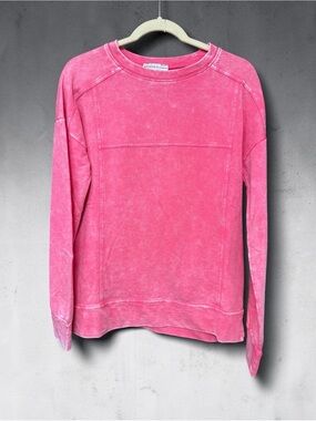 Zenana Pink Mineral Wash Pullover